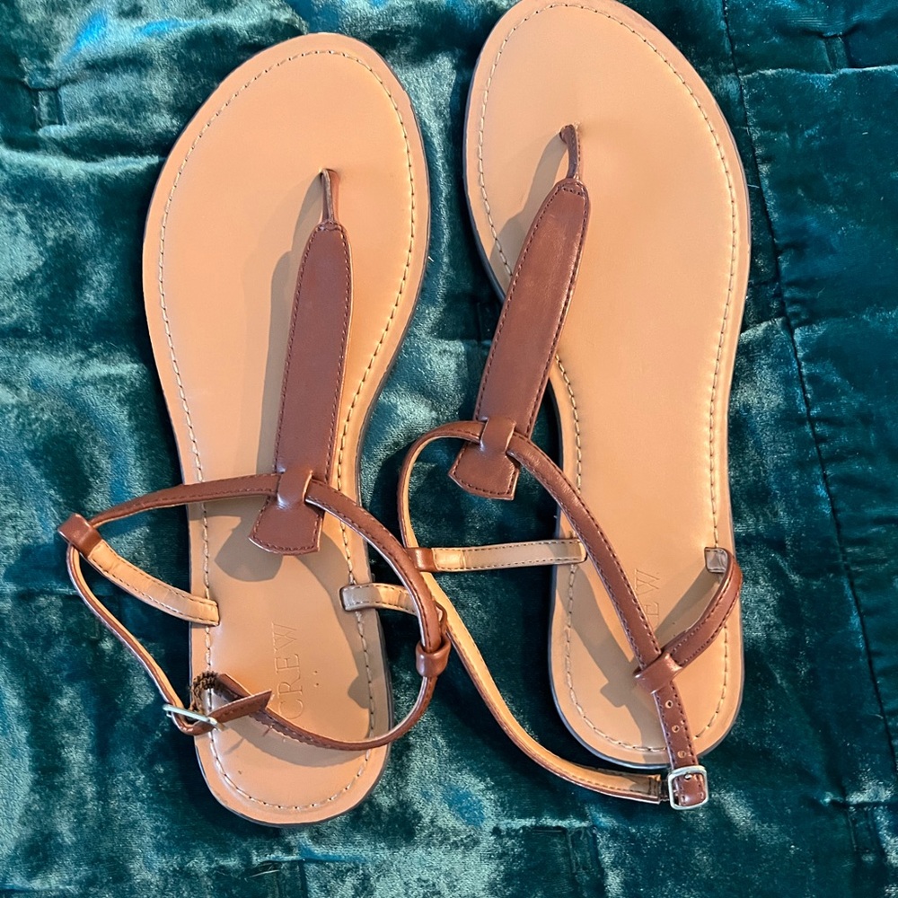 JCrew leather thong sandals